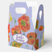 オレンジピンクポピーフローラお誕生日ケーキお願いボックス フェイバーボックス (オープン)