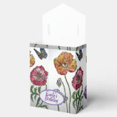 オレンジピンクポピーフローラお誕生日ケーキお願いボックス フェイバーボックス (オープン)