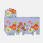 オレンジピンクポピーフローラお誕生日ケーキお願いボックス フェイバーボックス (折り畳みなし)