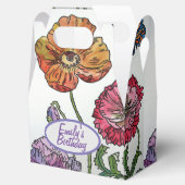 オレンジピンクポピーフローラお誕生日ケーキお願いボックス フェイバーボックス (オープン)