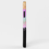 オレンジピンクミントライムグリーンドリップパターンのブラック Case-Mate iPhoneケース (裏面/右)