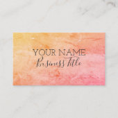 オレンジピンクローゼズトレンディー名ビジネスタイトル コーリングカード (正面)