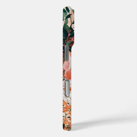 オレンジピンク花柄 Case-Mate iPhoneケース (裏面 / 右)