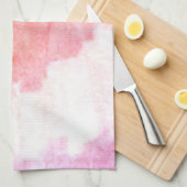 オレンジピーチとピンク キッチンタオル (四つ折り)