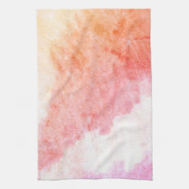 オレンジピーチとピンク キッチンタオル