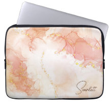 オレンジピーチウォーターカラーインクグリッターカスタマイズ