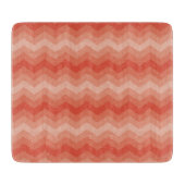 オレンジピーチシェブロン カッティングボード (正面)
