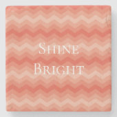 オレンジピーチシェブロン ストーンコースター (正面)