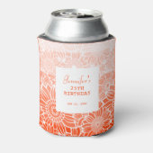 オレンジピーチストライプフローラ誕生日 缶クーラー (缶裏面)