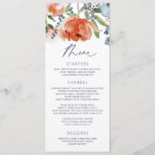 オレンジピーチダスティブルーガーデン結婚フローラ メニュー (正面)