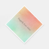 オレンジピーチミント結婚ズ スタンダードランチョンナプキン (角)