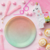 オレンジピーチミント結婚ズ ペーパープレート (パーティー)