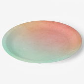 オレンジピーチミント結婚ズ ペーパープレート (アングル)