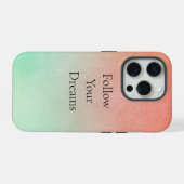 オレンジピーチミント iPhoneケース (裏面横)