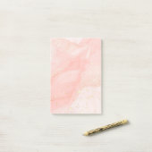 オレンジピーチ液状大理石Post-It®ノート、4" x 6" ポストイット (デスク上)