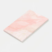 オレンジピーチ液状大理石Post-It®ノート、4" x 6" ポストイット (アングル)