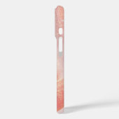 オレンジピーチ金ゴールドグリッターマーブルカスタマイズ Case-Mate iPhoneケース (裏面 / 左)