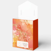 オレンジピーチ金ゴールドマーブルスモールビジネス フェイバーボックス (見開き)