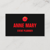 オレンジピーニーカスタムフローラブラックプロフェッショナルクール 名刺 (正面)