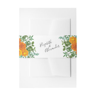 オレンジピーニー&バラフローラ結婚ズ 招待状ベリーバンド