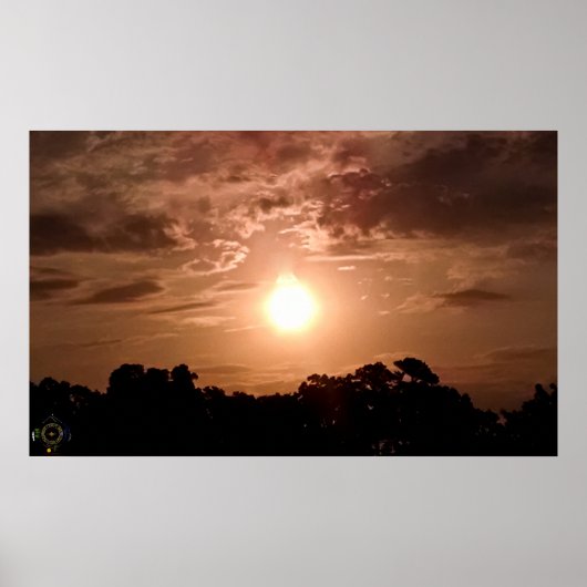 オレンジファイヤーボールサンライズホット春国立公園 ポスター (正面)