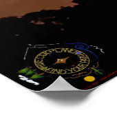 オレンジファイヤーボールサンライズホット春国立公園 ポスター (角)