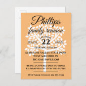 オレンジファミリー懇親会と白い木 インビテーションポストカード (正面/裏面)