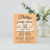 オレンジファミリー懇親会と白い木 インビテーションポストカード (スタンド正面)