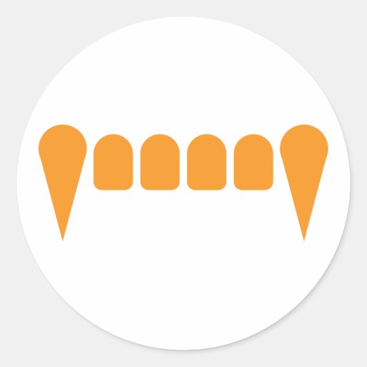 オレンジファンのシール ラウンドシール (正面)