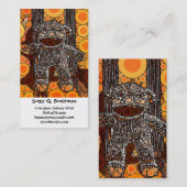 オレンジファンキーソックモンキーサークルが泡立てるアポップ・アートのート 名刺 (正面/裏面)