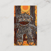 オレンジファンキーソックモンキーサークルが泡立てるアポップ・アートのート 名刺 (裏面)