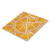 オレンジファンキー色のウェッジ タイル (側面)