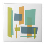 オレンジファンキー色の青い緑の長方形ミッドセンチュリー タイル<br><div class="desc">ターコイズ、青、オレンジモダン、アボカドファンキーグリーンの色合いの長方形を特徴とする中世紀の見事なセラミックタイル。あなたのタイルのプロジェクトに素晴らしい追加!</div>