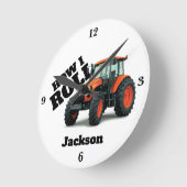 オレンジファームトラク転がターの「How I」 ラウンド壁時計 (傾斜)