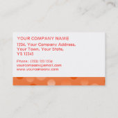 オレンジフィズビジネスカードホワイトストライプテンプレート 名刺 (裏面)