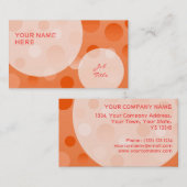 オレンジフィズ名刺テンプレートの泡 名刺 (正面/裏面)