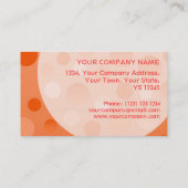 オレンジフィズ名刺テンプレートの泡 名刺 (裏面)