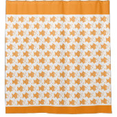 オレンジフィッシュシャワーカーテン シャワーカーテン (正面)