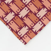 オレンジフィッシュバスケット織りパターンフリースブランケット フリースブランケット (角)