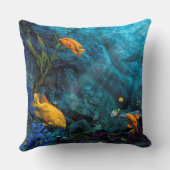 オレンジフィッシュブルー海 クッション (裏面)