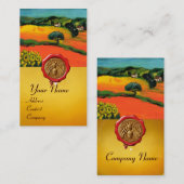 オレンジフィールド,ハニービー赤ワックスシール,養蜂家 名刺 (正面/裏面)