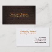 オレンジフェイクな革名刺のデザイン 名刺 (正面/裏面)