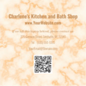 オレンジフェイク大理石 シール (正面)