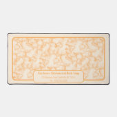 オレンジフェイク大理石 デスクマット (正面)