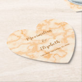 オレンジフェイク大理石 ペーパーコースター (アングル)