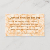 オレンジフェイク大理石 名刺 (正面)