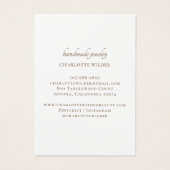 オレンジフェイク色の金箔サークルイヤリングディスプレイカード (裏面)