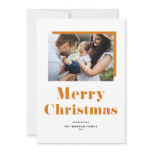 オレンジフェスティバルはっきりしたタイポグラフィクリスマスフォト