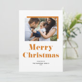 オレンジフェスティバルはっきりしたタイポグラフィクリスマスフォト シーズンカード (スタンド正面)
