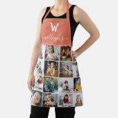 オレンジフォトコラージュモノグラムの エプロン (インサイチュ)